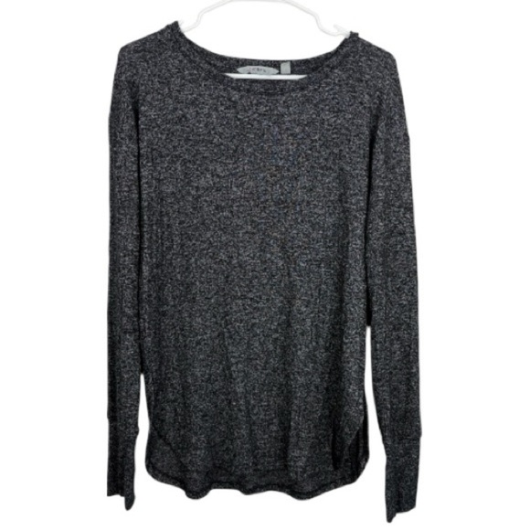 Athleta Tops - Athleta Heathered Dark Gray Long-Sleeve Crew Top Thumb Holes size Small